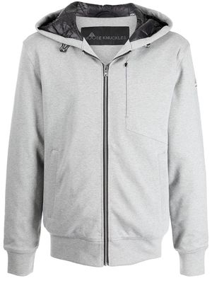 Moose Knuckles graphic-print zip-up hoodie - Grey