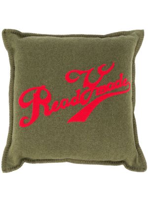 Readymade logo-print wool cushion - Green