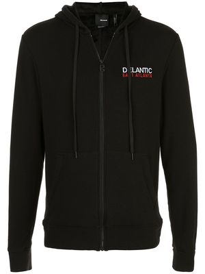 Delantic logo zip-front hoodie - Black
