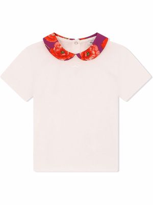 Dolce & Gabbana Kids Peter Pan collar cotton T-shirt - White