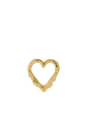 Alex Monroe 18kt yellow gold Teeny Tiny Heart stud single earring