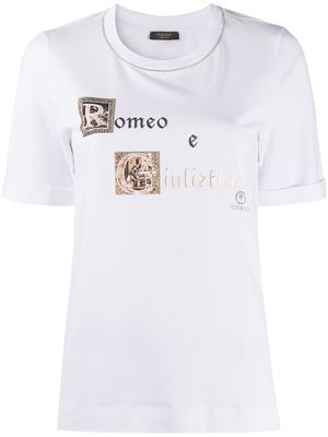 Peserico graphic-print relaxed-fit T-shirt - White