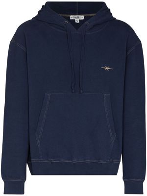 Phipps embroidered logo hoodie - Blue