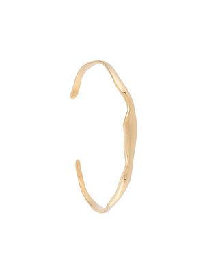 BAR JEWELLERY wide Ripple cuff bracelet - Gold