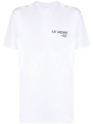 Fay logo-print short-sleeved T-shirt - White