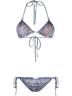 ETRO triangle bikini set - Blue