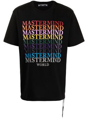 Mastermind World multi-logo print T-shirt - Black