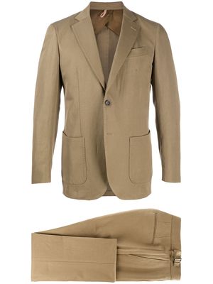 Dell'oglio single breasted notched lapels suit - Neutrals