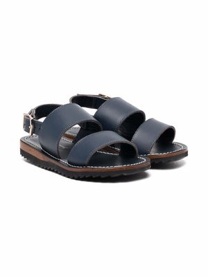 Bonpoint leather open-toe sandals - Blue