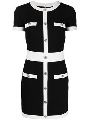 Philipp Plein contrast-trim mini dress - Black