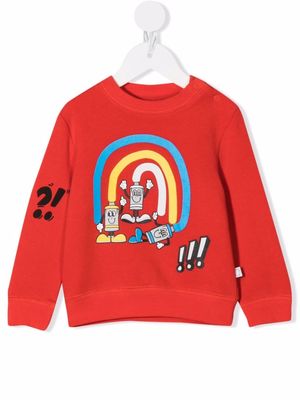 Stella McCartney Kids cartoon-print cotton sweatshirt - Red