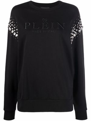 Philipp Plein Crystal Iconic cotton sweatshirt - Black