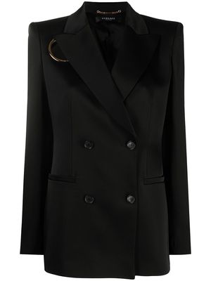 Versace O-ring cutout double-breasted blazer - Black