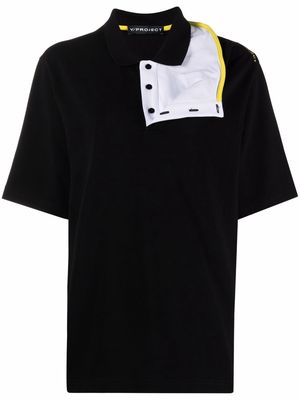 Y/Project reconstructed polo shirt - Black