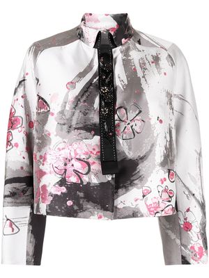 SHIATZY CHEN jacquard cropped jacket - White