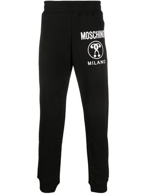 Moschino Double Question Mark track pants - Black