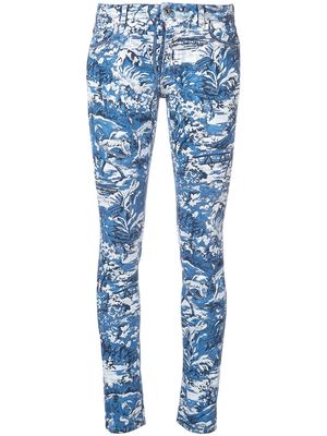 Off-White printed skinny jeans - Blue
