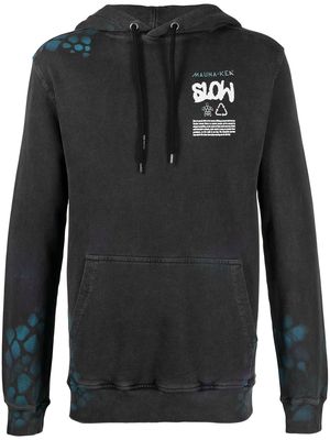 Mauna Kea logo-print cotton hoodie - Black