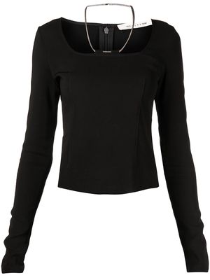 1017 ALYX 9SM chain-link long-sleeved top - BLK0001 BLACK