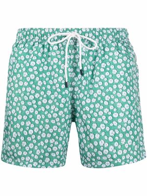 Fedeli floral-print swim shorts - Green