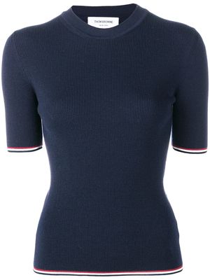 Thom Browne fitted knitted top - Blue