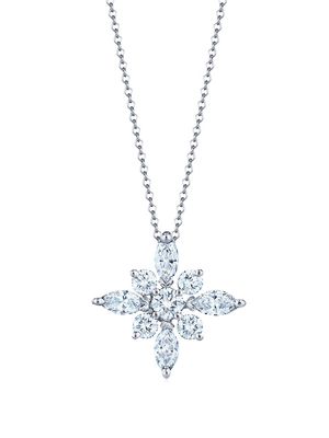 KWIAT platinum large diamond star pendant necklace - Silver