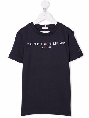 Tommy Hilfiger Junior logo-print cotton T-shirt - Blue