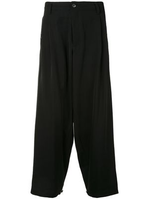 Yohji Yamamoto loose-fit tailored-style trousers - Black