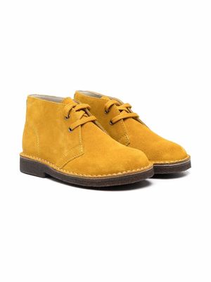 Il Gufo lace-up suede boots - Yellow