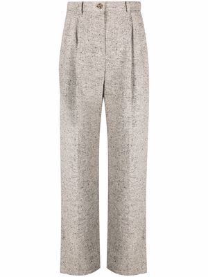 Tory Burch pleat-detail trousers - Grey