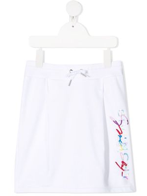 Givenchy Kids logo-print knitted skirt - White