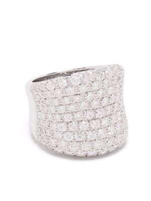 LEO PIZZO 18kt white gold pavè diamond ring - Silver