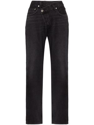 AGOLDE criss-cross wide leg jeans - Black