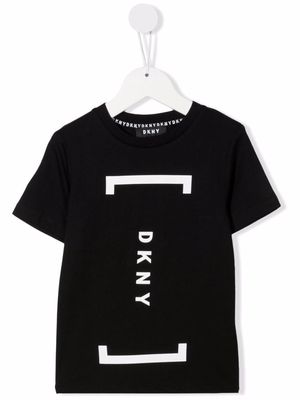 Dkny Kids logo-print organic cotton T-shirt - Black