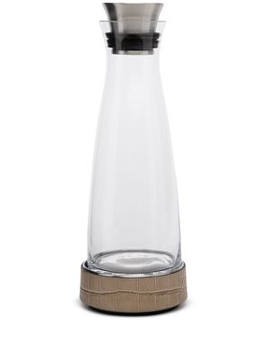 Pinetti leather-trim water bottle - Brown