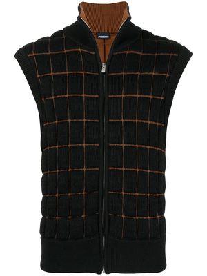 Jacquemus checked quilted gilet - Black