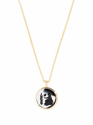 Tom Wood Athena onyx pendant necklace - Gold