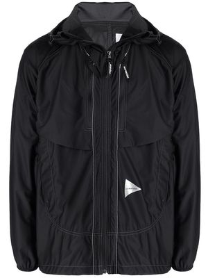 and Wander Raschel hooded ripstop jacket - Black