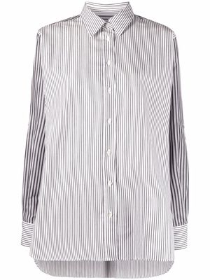 Closed organic-cotton striped shirt - White