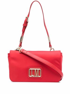 Love Moschino logo-plaque shoulder bag - Red
