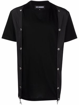 Les Hommes studded crew-neck T-shirt - Black