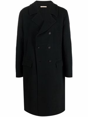 Massimo Alba notched-lapels double-breasted coat - Black