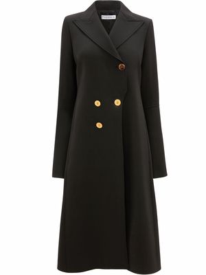 JW Anderson asymmetrical-fastening double-breasted coat - Black