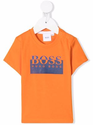 BOSS Kidswear logo-print cotton T-shirt - Orange