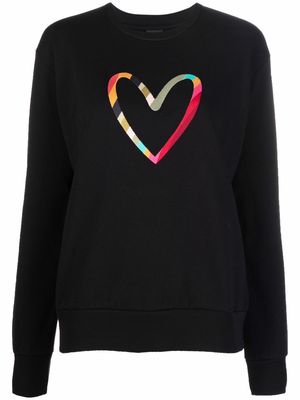 PS Paul Smith embroidered-heart organic-cotton sweatshirt - Black
