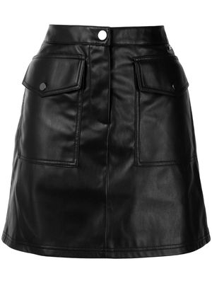 Armani Exchange patch-pocket high-waisted skirt - Black