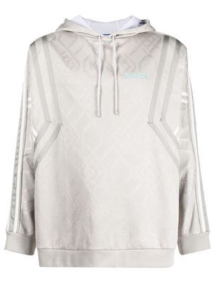 Koché embroidered drawstring hoodie - Grey