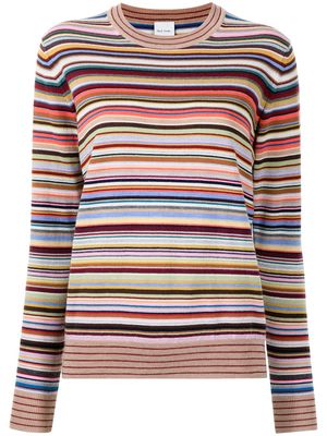 PAUL SMITH striped knit jumper - Brown