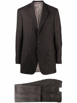 Brioni houndstooth wool slim-fit suit - Brown
