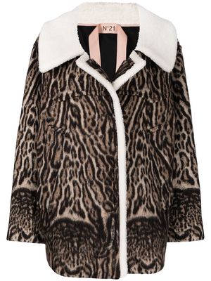Nº21 leopard-print jacket - Brown
